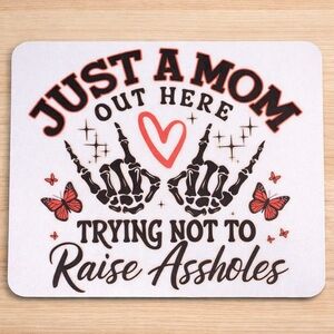 Humorous Mousepad- Black and Red